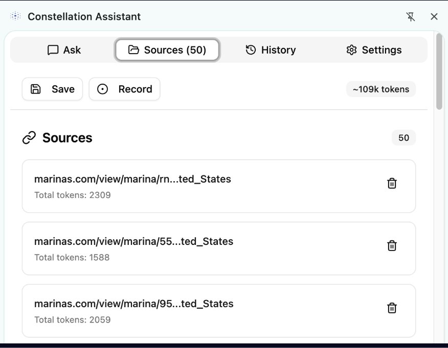 Save and Record context controls
